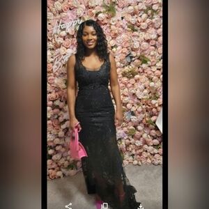 Fashion Nova Clarice Black Lace Gown